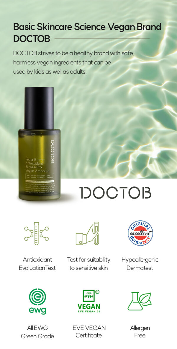 DOCTOB Pepta-Biome SargaX-Pro Vegan Ampoule 30ml - Image 5